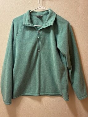 Mint Green Quarter-Zip Fleece Pullover